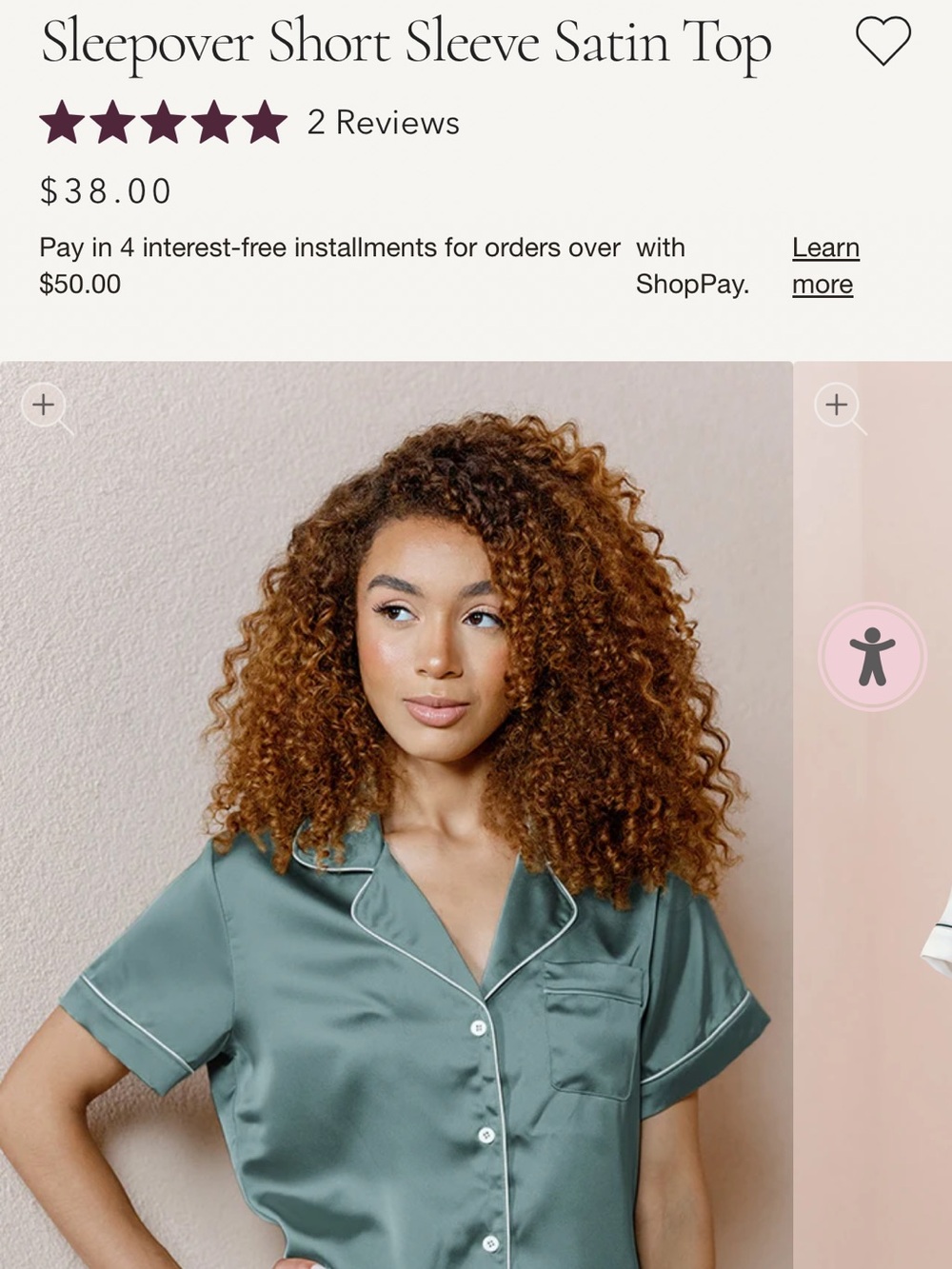 Revelry Eucalyptus Short Sleeve Pajama top and pants